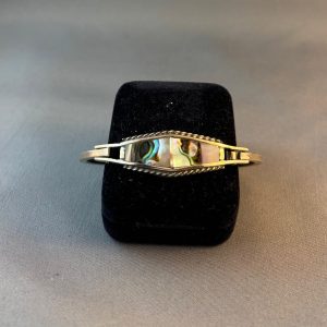 Abalone-Inlaid Alpaca Bracelet