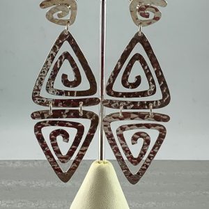 Geometric Spiral Statement Earrings