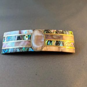 Oval Mother of Pearl Hair Clip