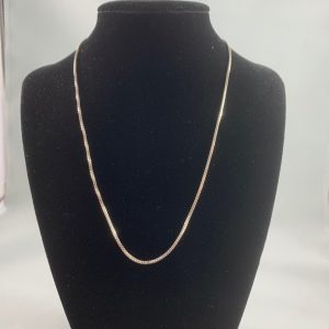 Classic Silver 16" Box Link Chain Necklace