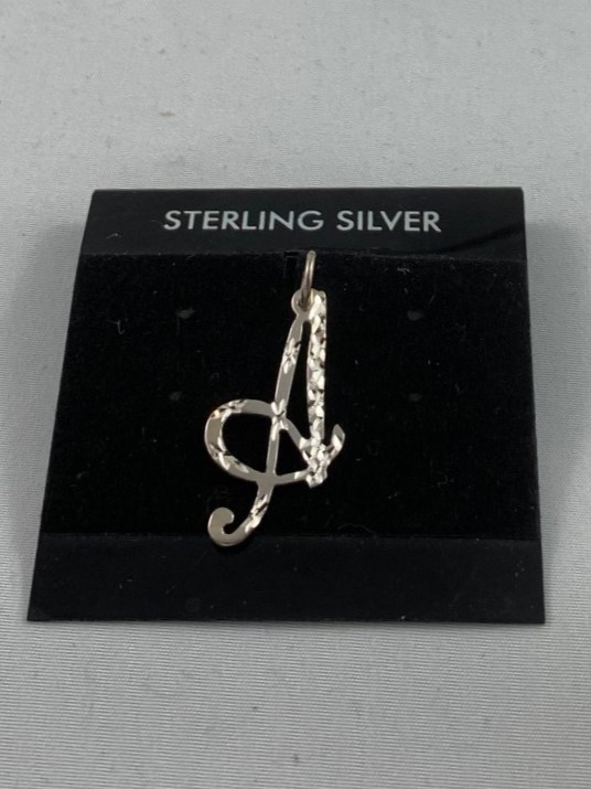 Sterling Silver Initial “A” Pendant