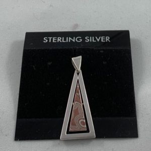 Geometric Triangle Inlay Pendant