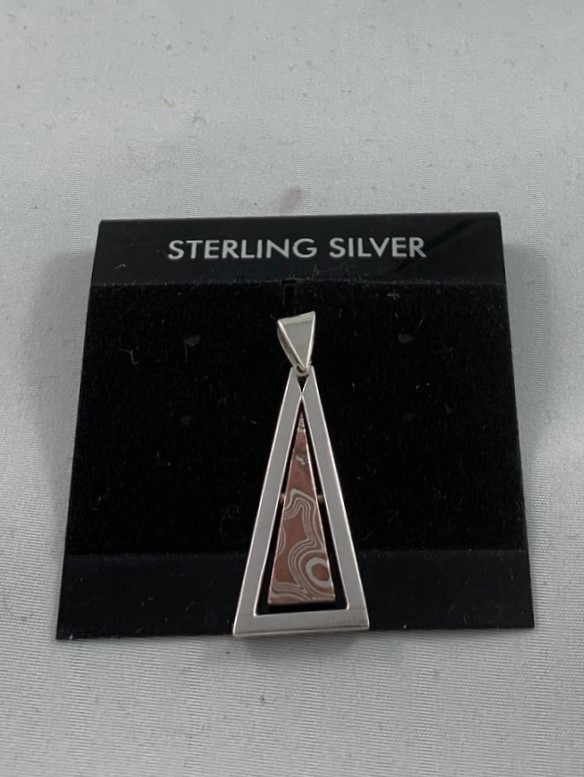 Geometric Triangle Inlay Pendant