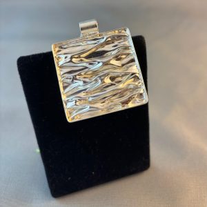 Silver Plated Alpaca Pendant Square