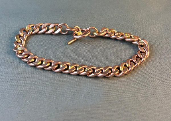 Polished Copper Curb Chain Bracelet